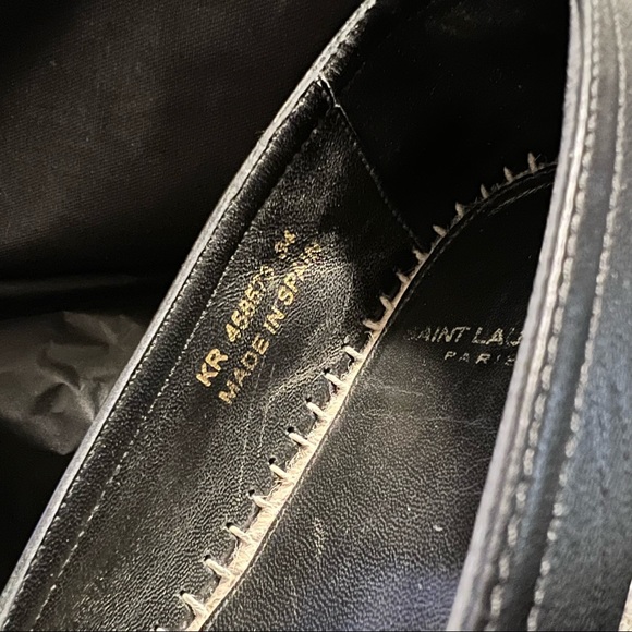 YSL SAINT LAURENT MONOGRAM LAMB SKIN ESPADRILLES - Picture 5 of 8